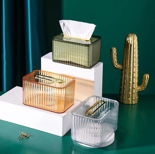 Acrylic table tissue/saviette box