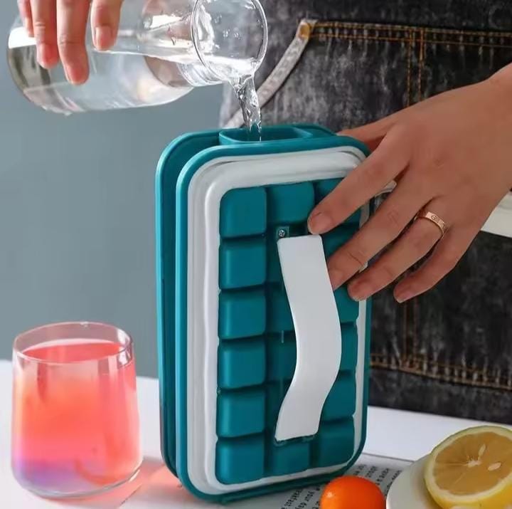 Portable leakable ice cube molds