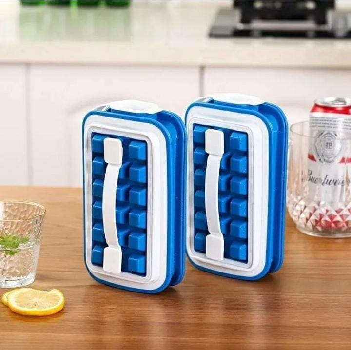 Portable leakable ice cube molds