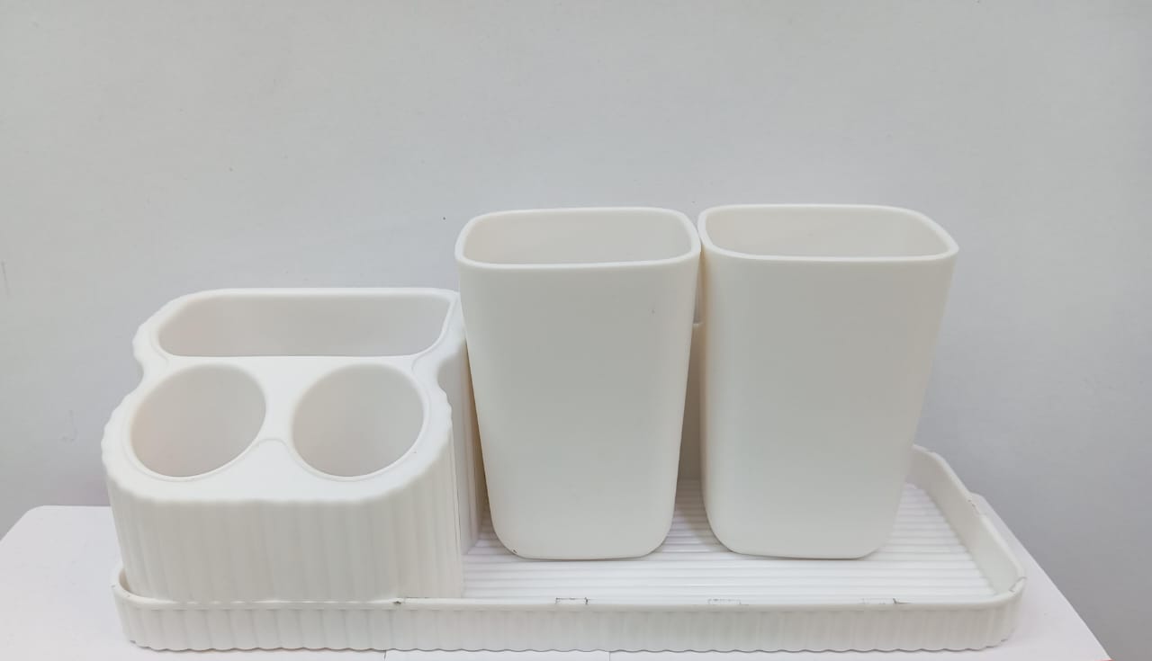 Wall mounted luxurious toothbrush holder.