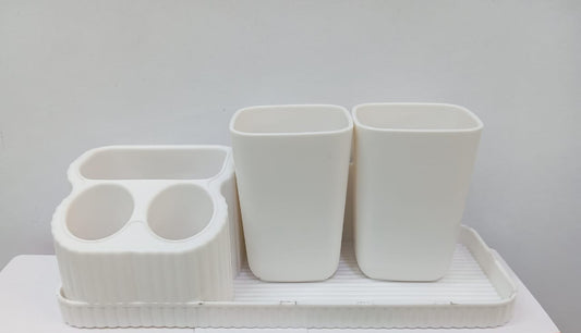 Wall mounted luxurious toothbrush holder.
