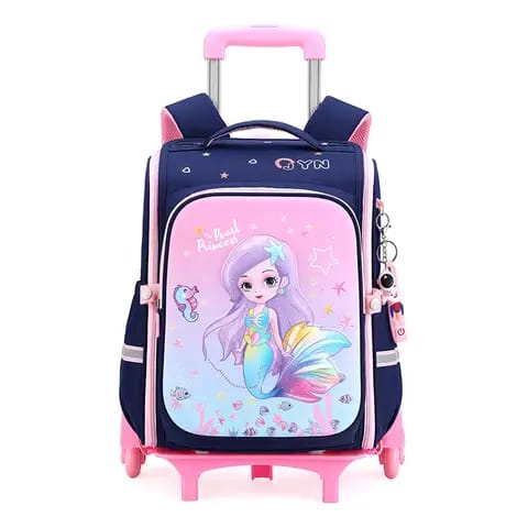 Cartoon themed Rolling Trolley school bag