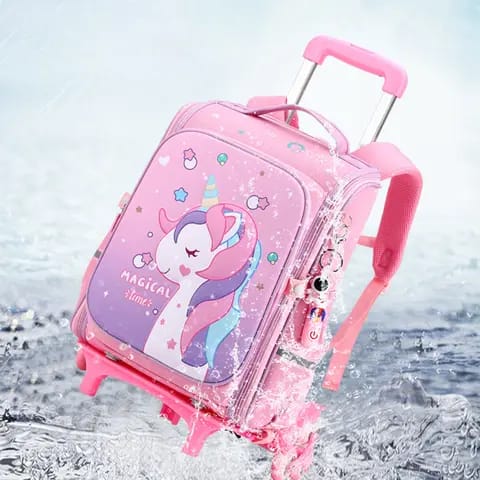 Cartoon themed Rolling Trolley school bag