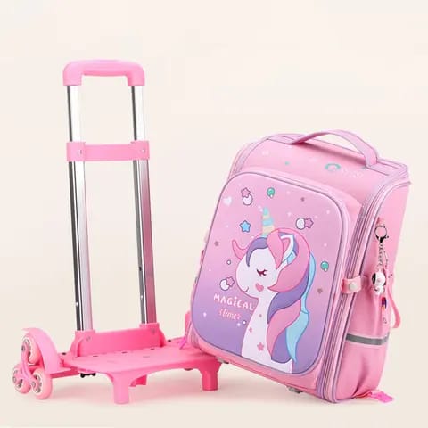 Cartoon themed Rolling Trolley school bag