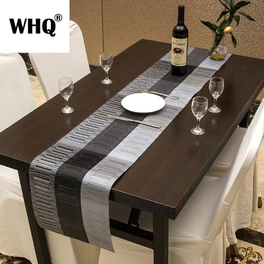 6pcs pvc  table mats plus one table runner