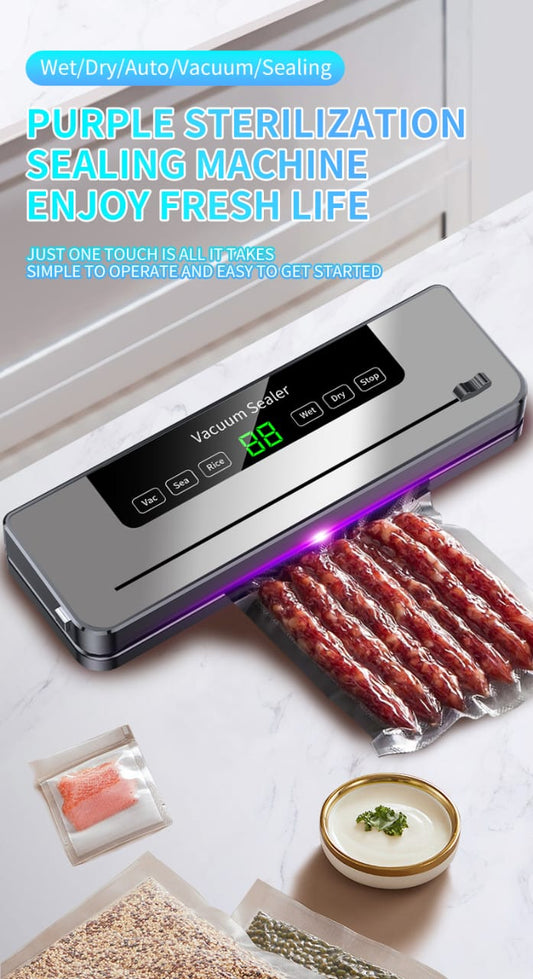 Electric vacuum sealer machine with 10pcs free packaging papers