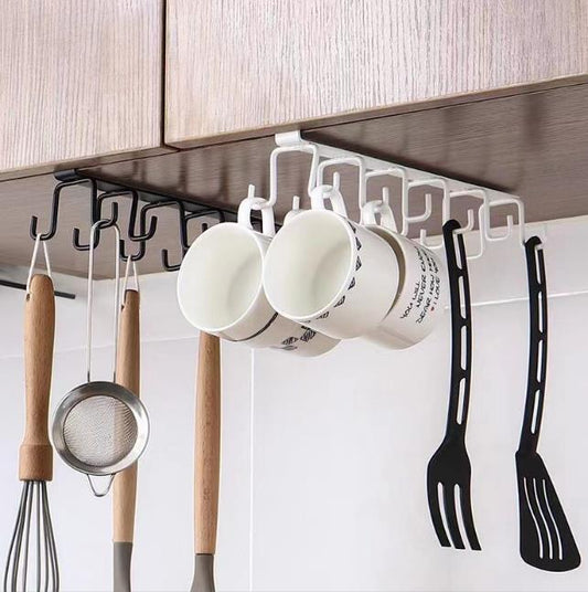 Iron 12 Hook Storage Shelf Wardrobe Cabinet