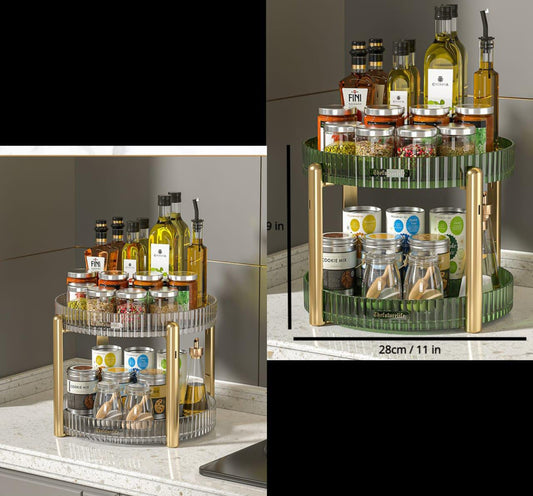 360° rotating 2 Tier Decorative Organizer