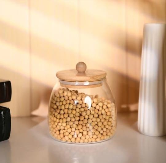 Glass storage containers /canisters
With Bamboo lid