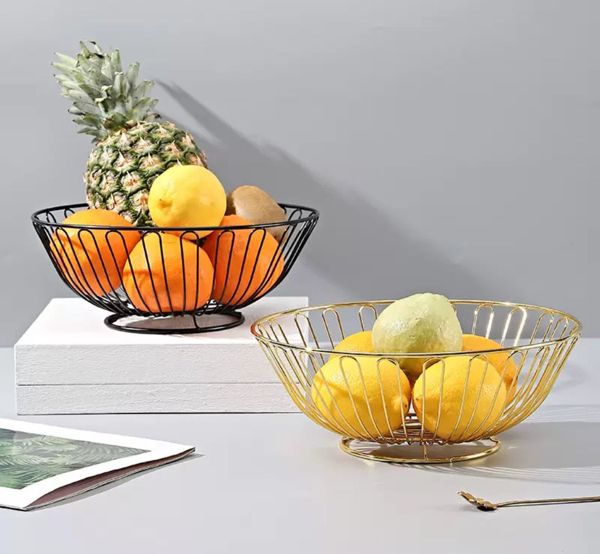 Round Metal Fruit Basket