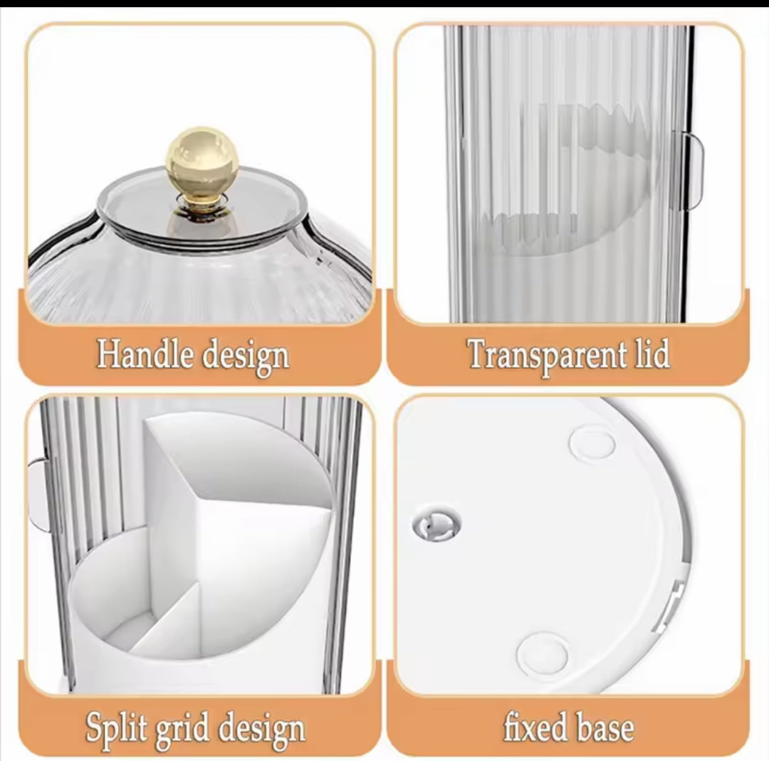 Rotating makeup storage / cosmetic box