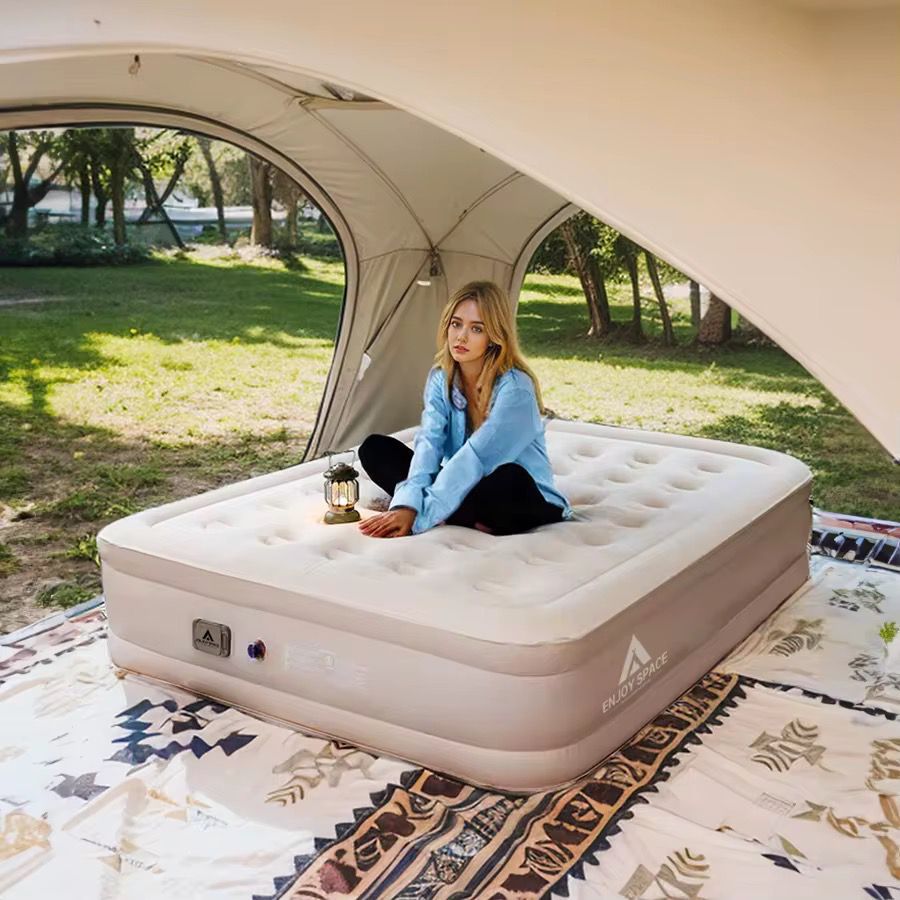 Inflatable Queen Size Airbed Mattress with in built Pump self inflating and deflating