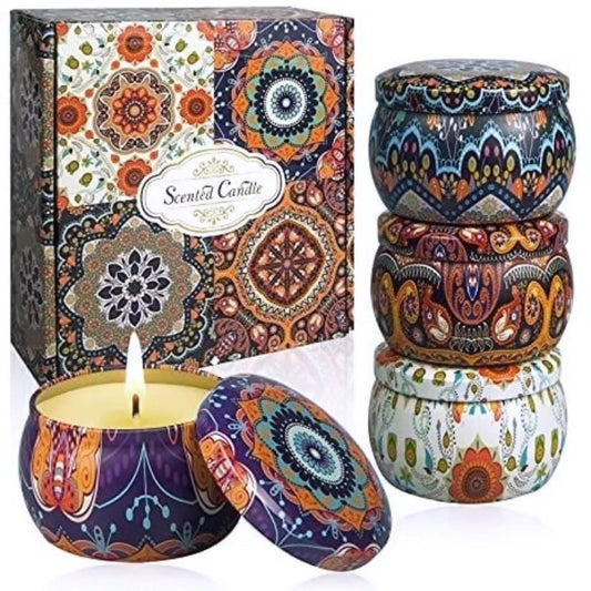 100% Soy Wax Scented candles soothing with petals gift set