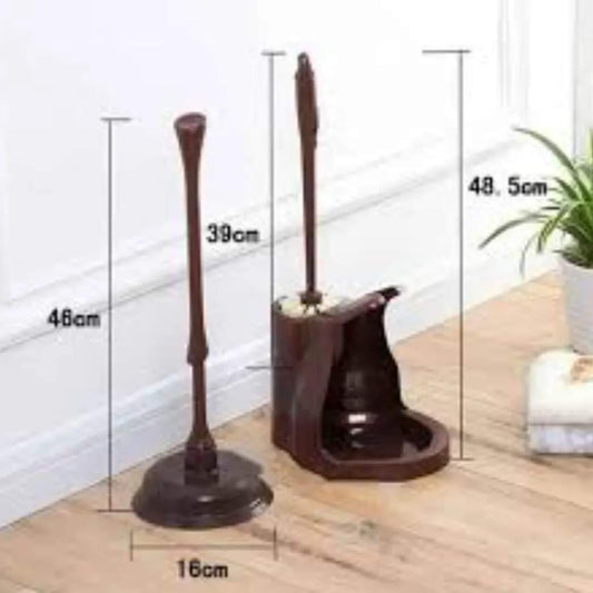 2 in 1 Toilet Brush Modern Home Bathroom Toilet Cleaner Brush