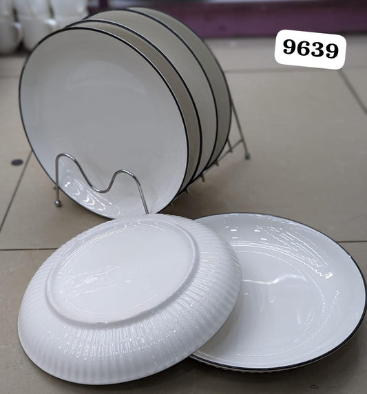10" concise plate with a black ring
