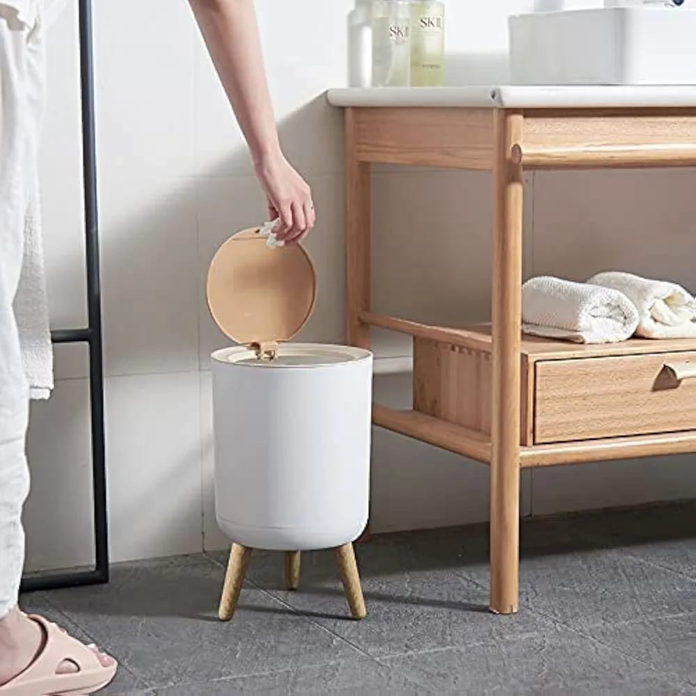 High quality dustbin with Wood Grain Cover