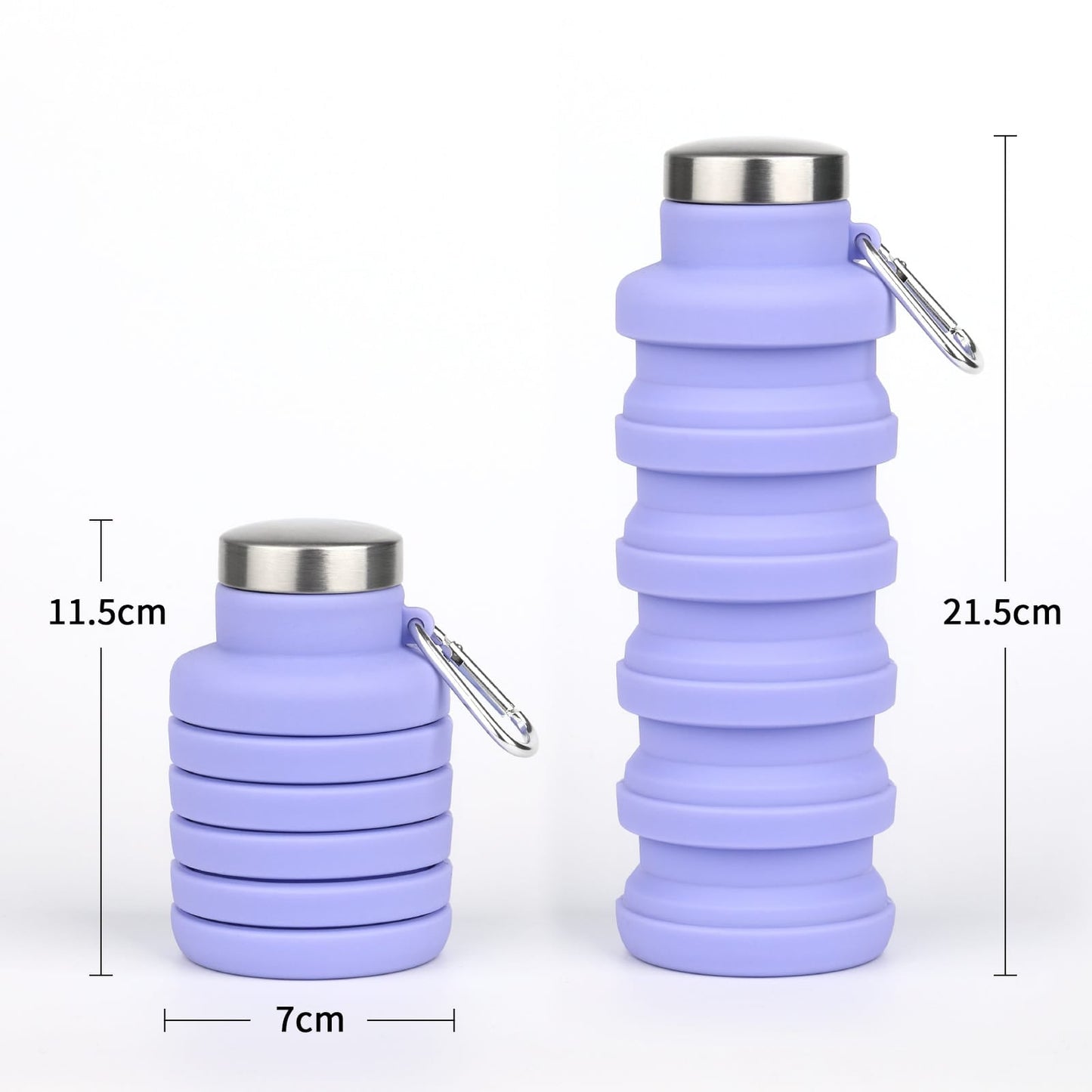 Foldable silicon water bottles
