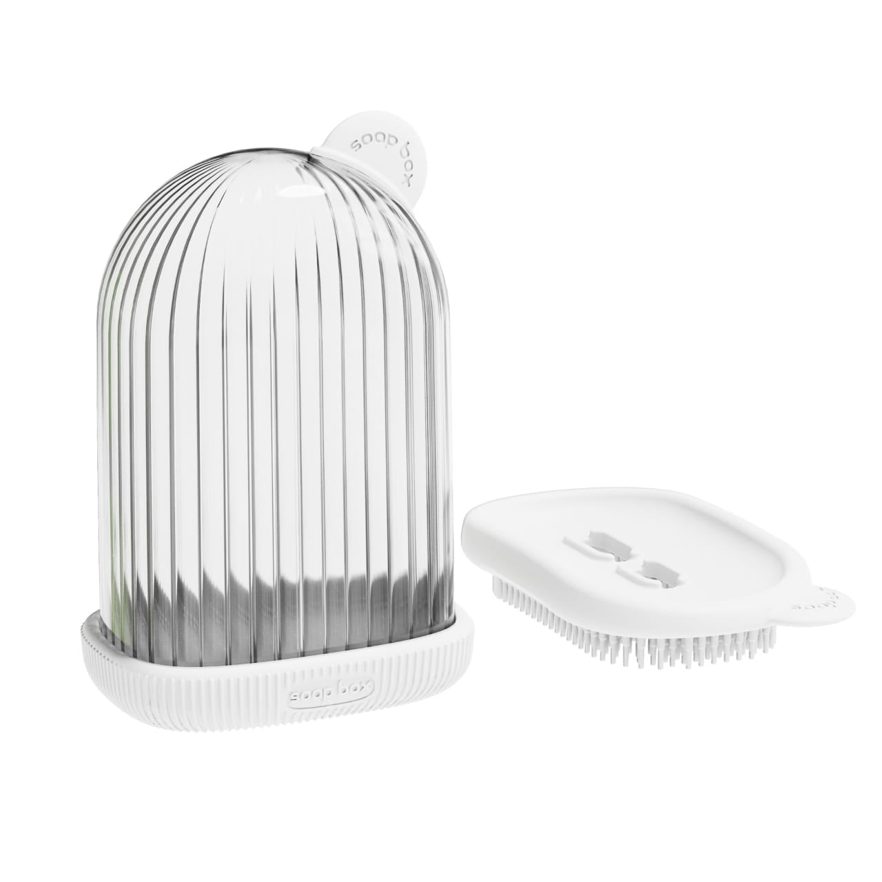 Portable Travel soap dish holder with shower brush