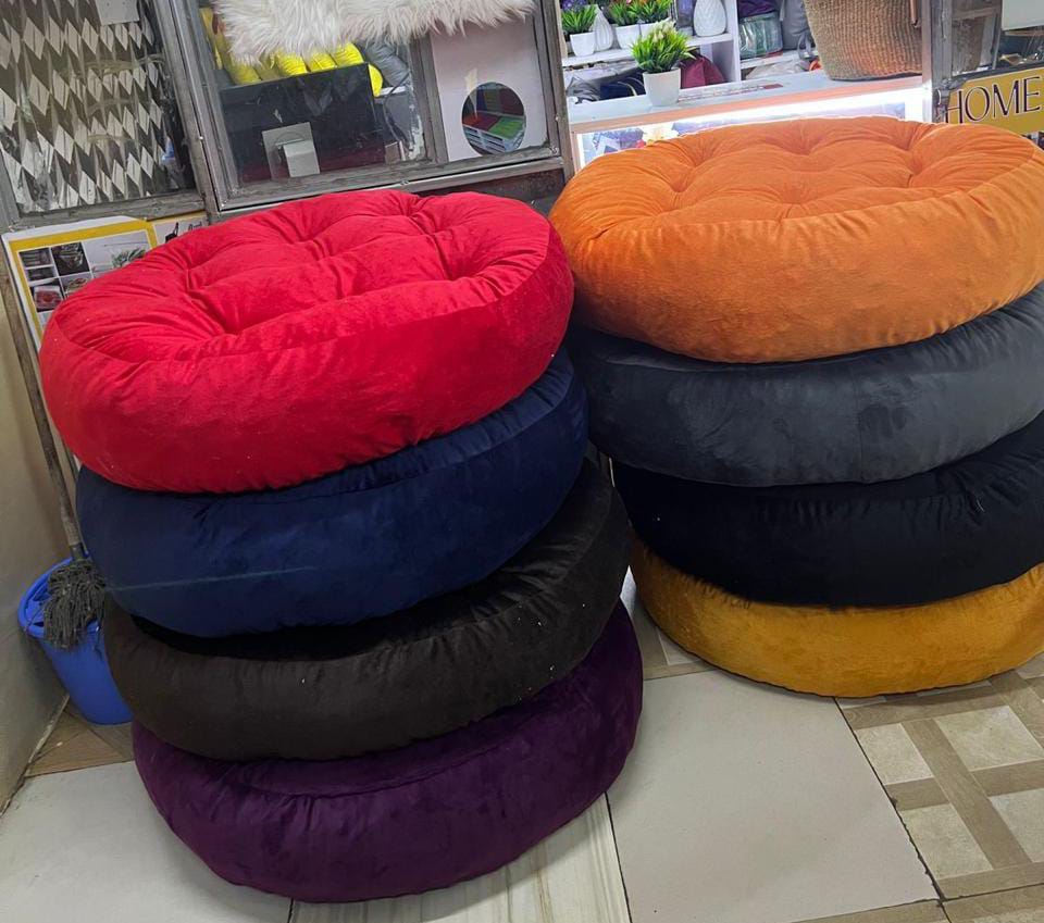 Round floor pillows