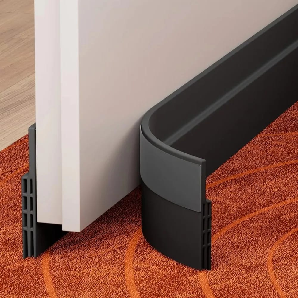 Silicone rubber under door sealing strip