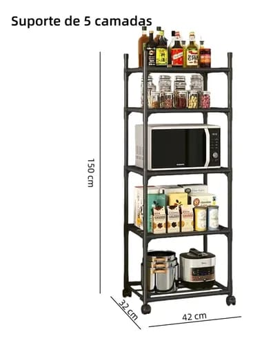 5 tier multipurpose storage rack
