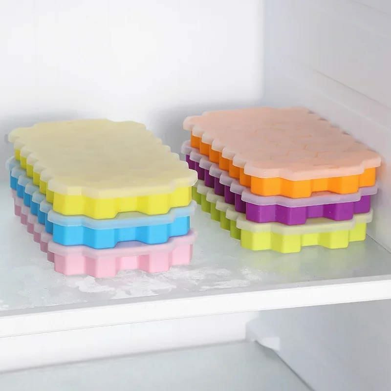 Reusable honey comb silicone ice cube moulds