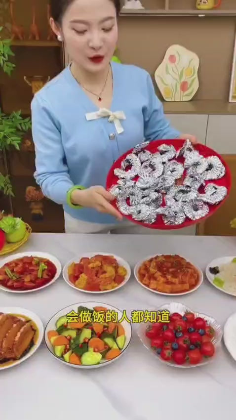 Reusable aluminum foil food cover