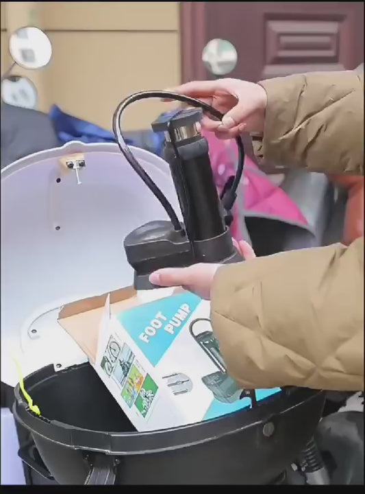High pressure Portable foot pump for all types of vehicles, bicycles and sport balls