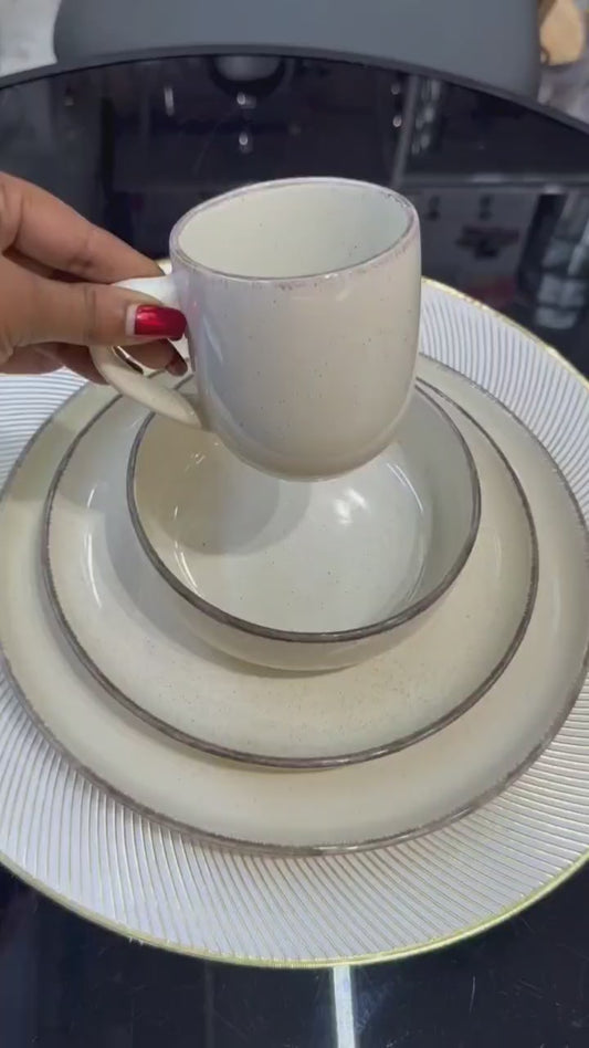 24pcs Reactive Glazed Ceramic Dinneer set