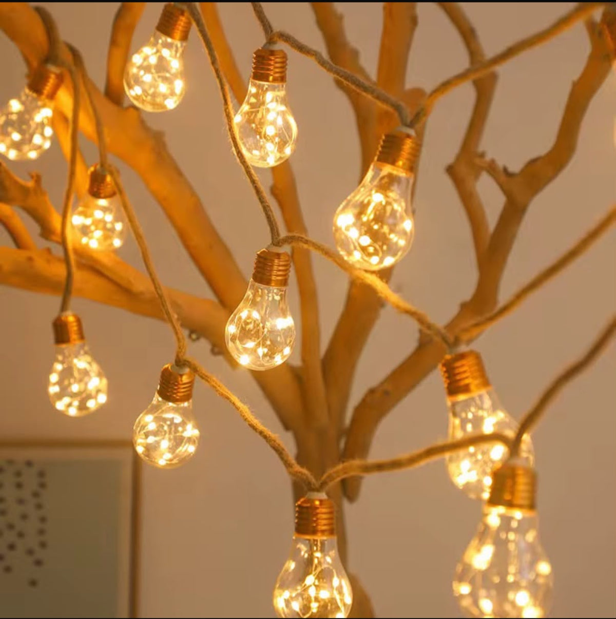 10M VINTAGE HEMP ROPE CHRISTMAS LIGHTS — USB + SOLAR | INDOOR & OUTDOOR Roll