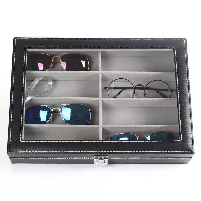 8 Sots High Quality PU Leather Sunglasses Organizer Box