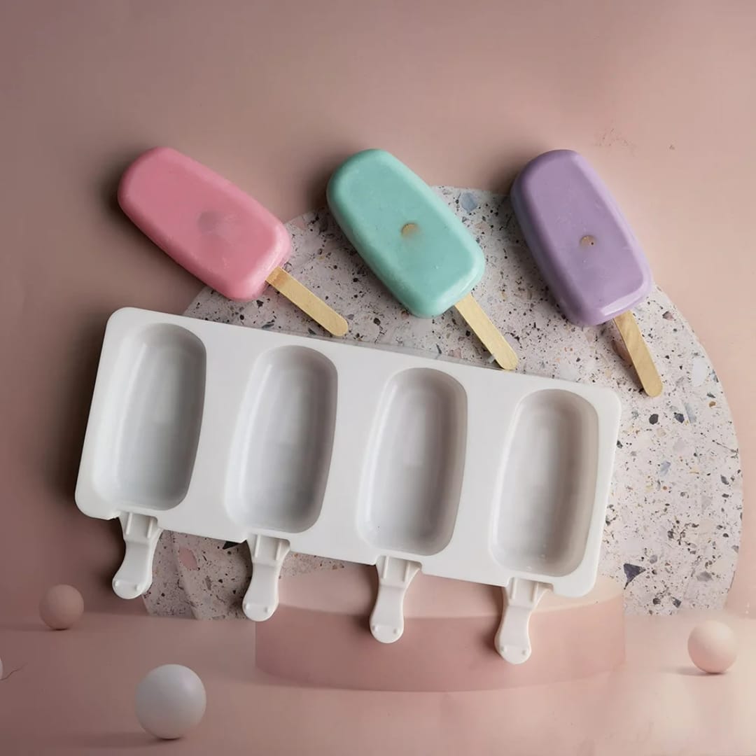 Food Safe Silicone Popsicle Mould with lid