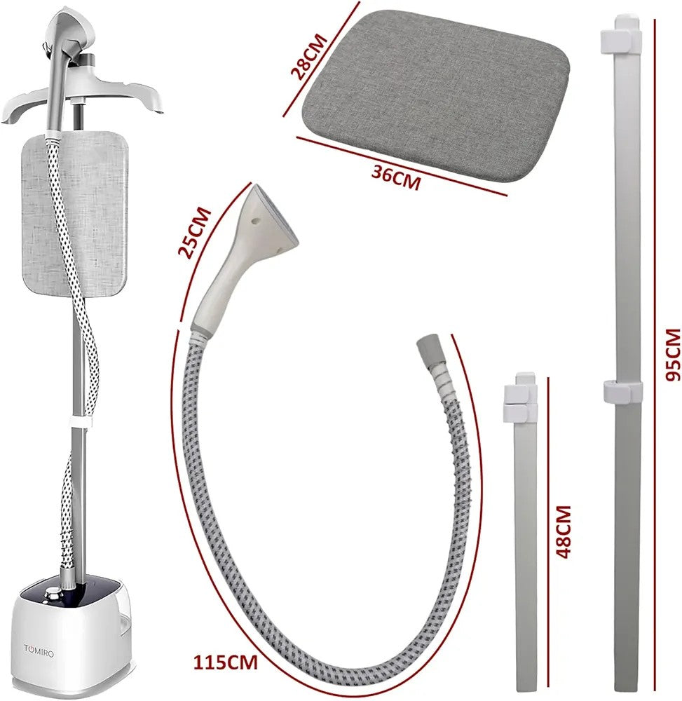 1800W 1.8L Steam Iron Standing Garment Steamer with Ironing Board