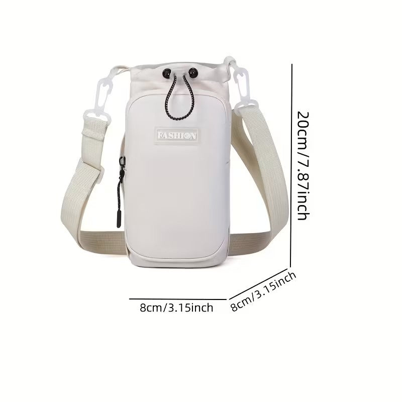 Water Bottle Draw string bag Holder with Strap Crossbody Insulated Water Bottle Carrier Sling Bag