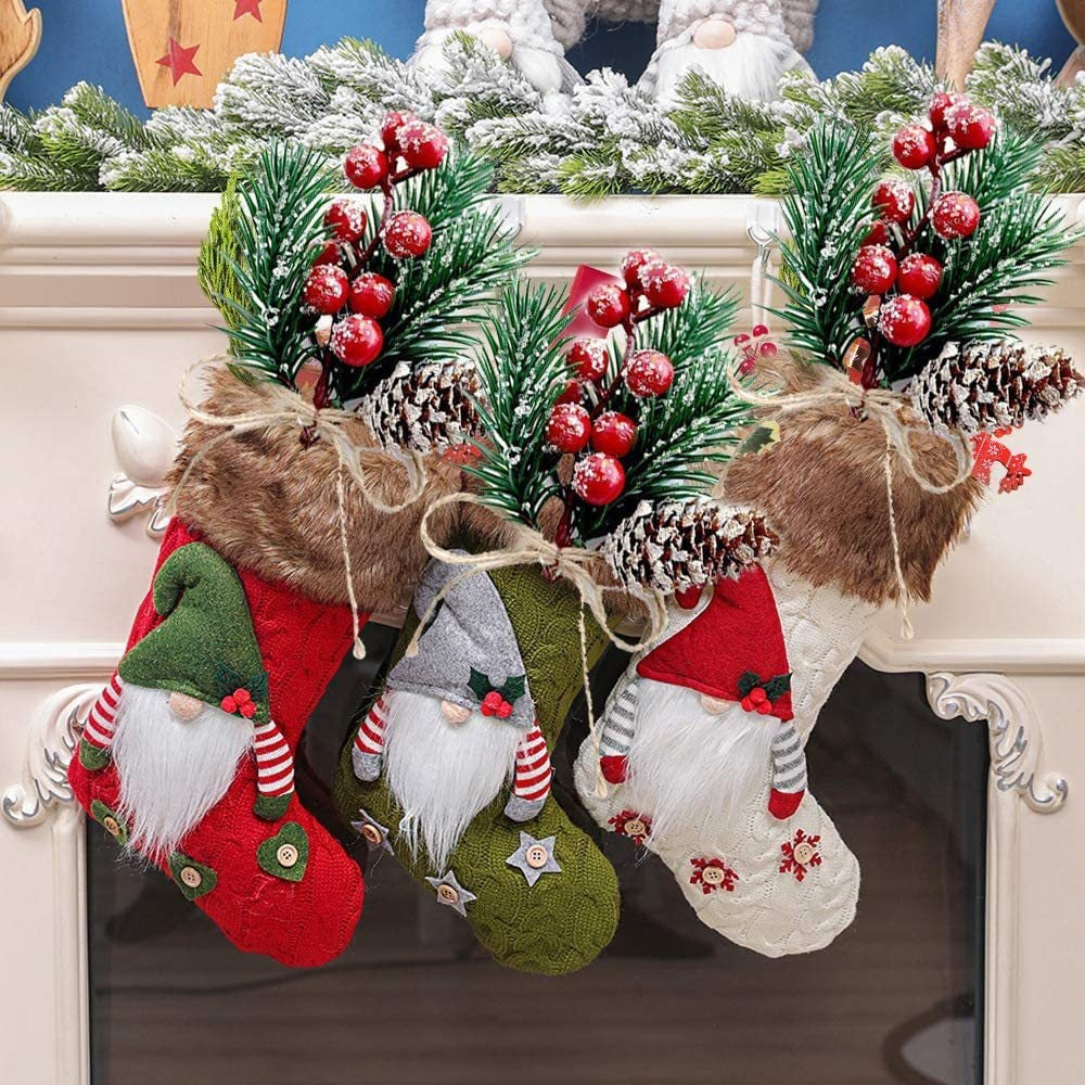 2Pcs Christmas Red Berry Articifial Flower Pine Cone