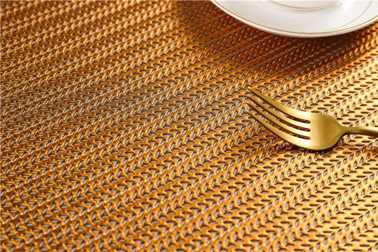 6pc placemats washable vinyl for dining table durable table mat