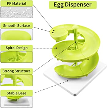 Sliding Spiral egg holder / fruit holder for about 20 eggs