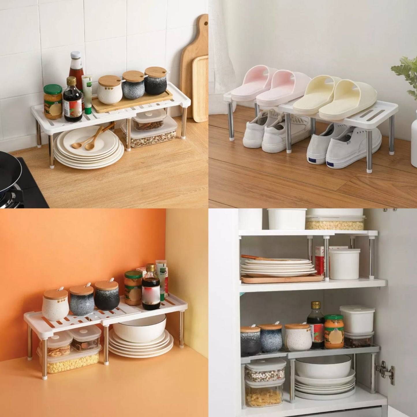 Stainless Steel Storage Shelf Shoe Rack Cabinet