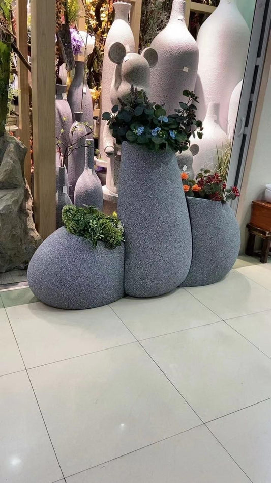 Modern 3-Piece Decorative Floor Vase Set