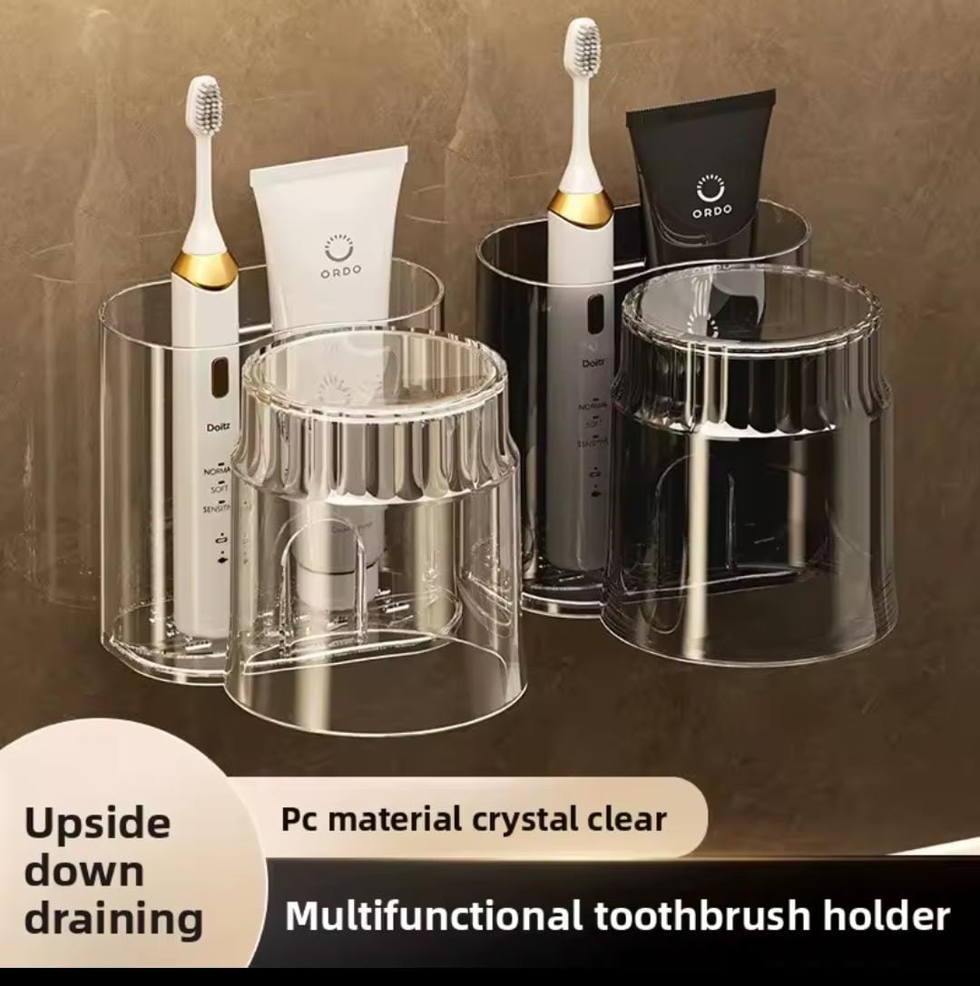 Acrylic toothbrush holder
With gaggle cup
