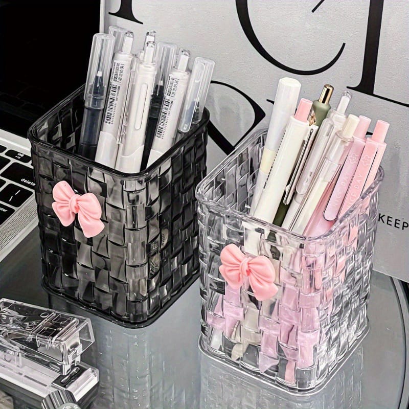 Acrylic makeup brushes storage /desk organizer