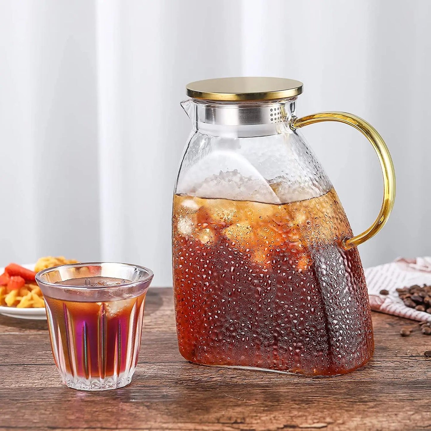 Luxury borosilicate pot/kettle with stainless steel lid