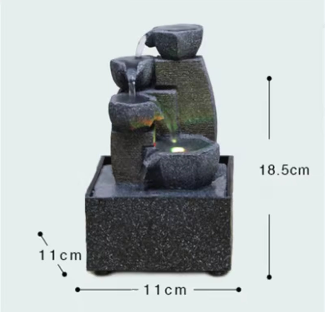Indoor waterfall fountain table decor