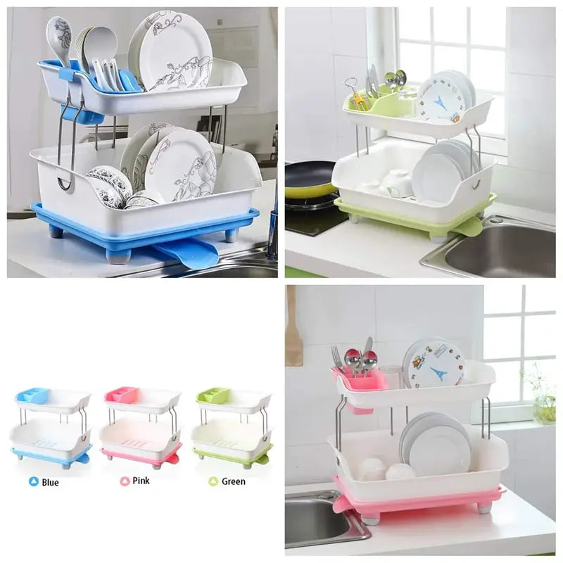 Rust free modern 2layer dishrack