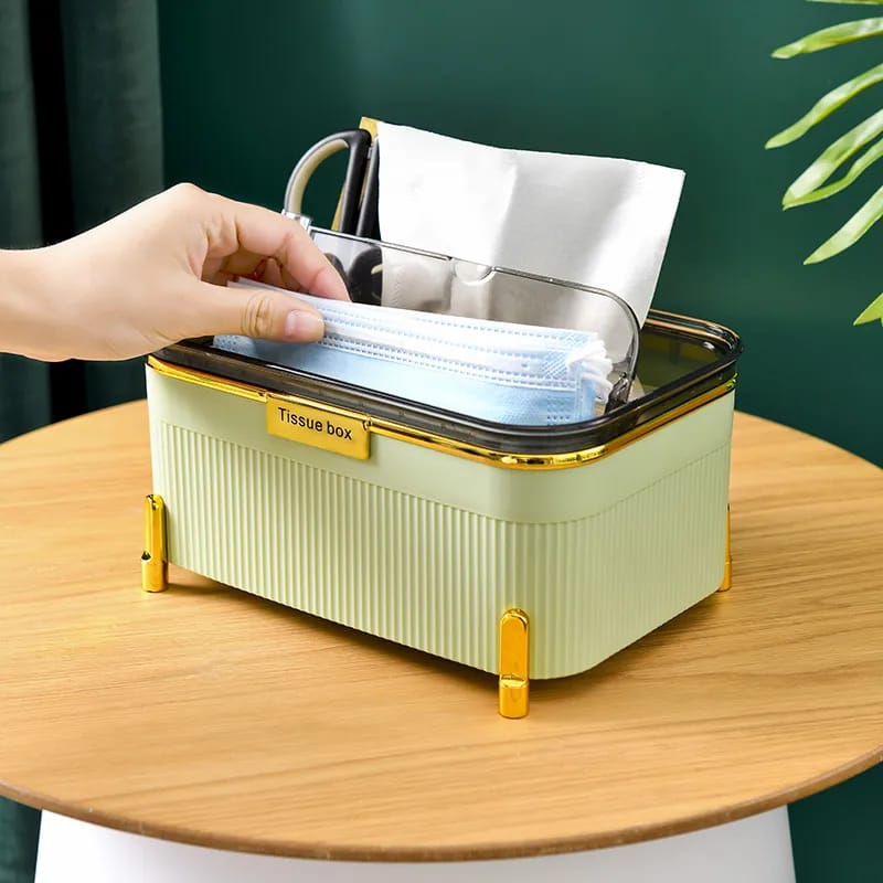 Creative Modern Desktop Paper Storage Box Holder Versatile Makeup Pens Organizer