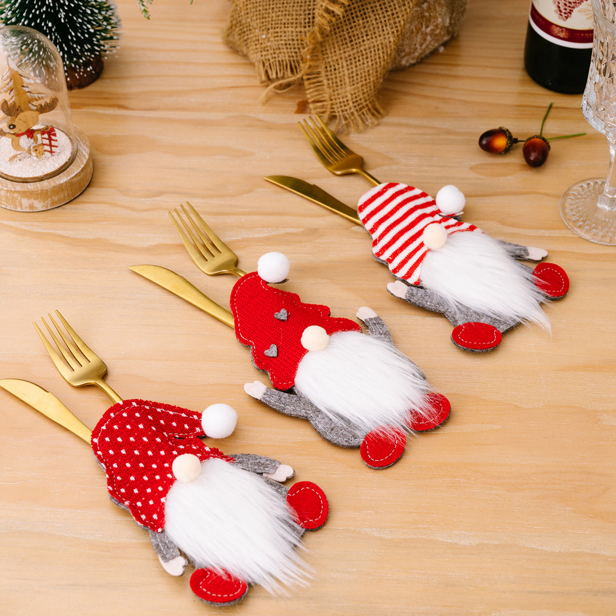 Christmas Gnome Cutlery Holders
