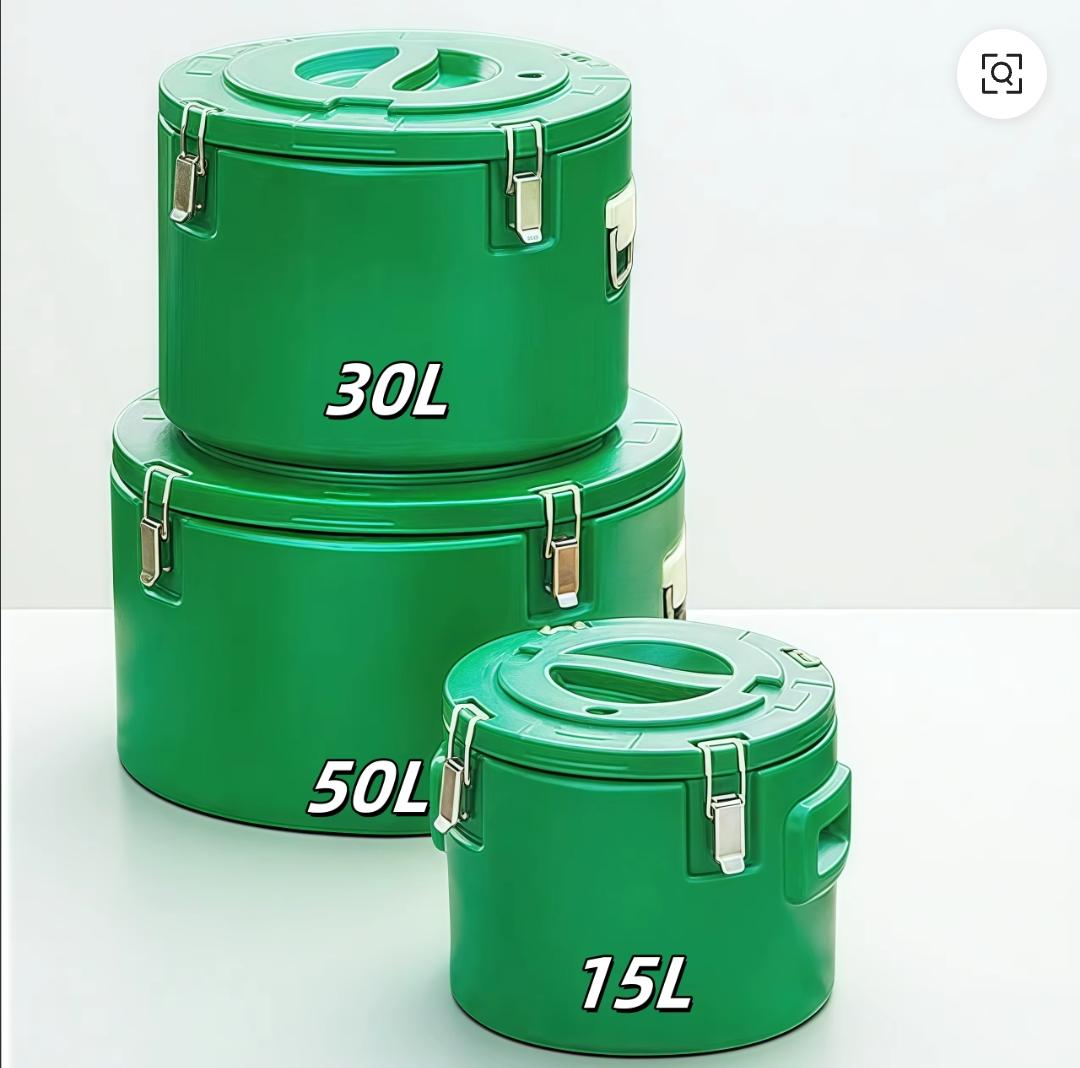3pcs Large Double  Insulated Bucket Picnic, Ice Cooler Box Storage Box,Food Warmer Hotpot