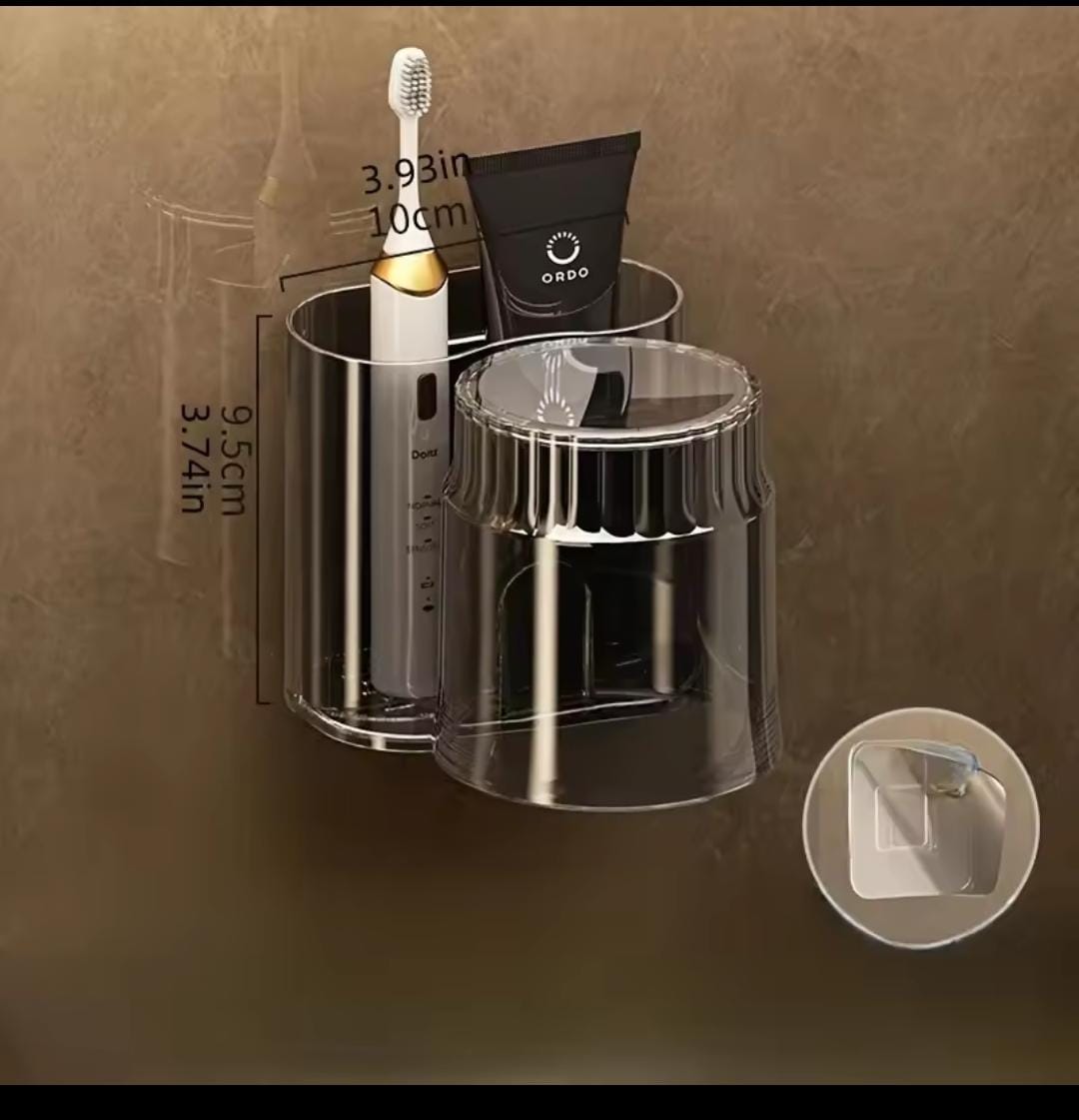 Acrylic toothbrush holder
With gaggle cup