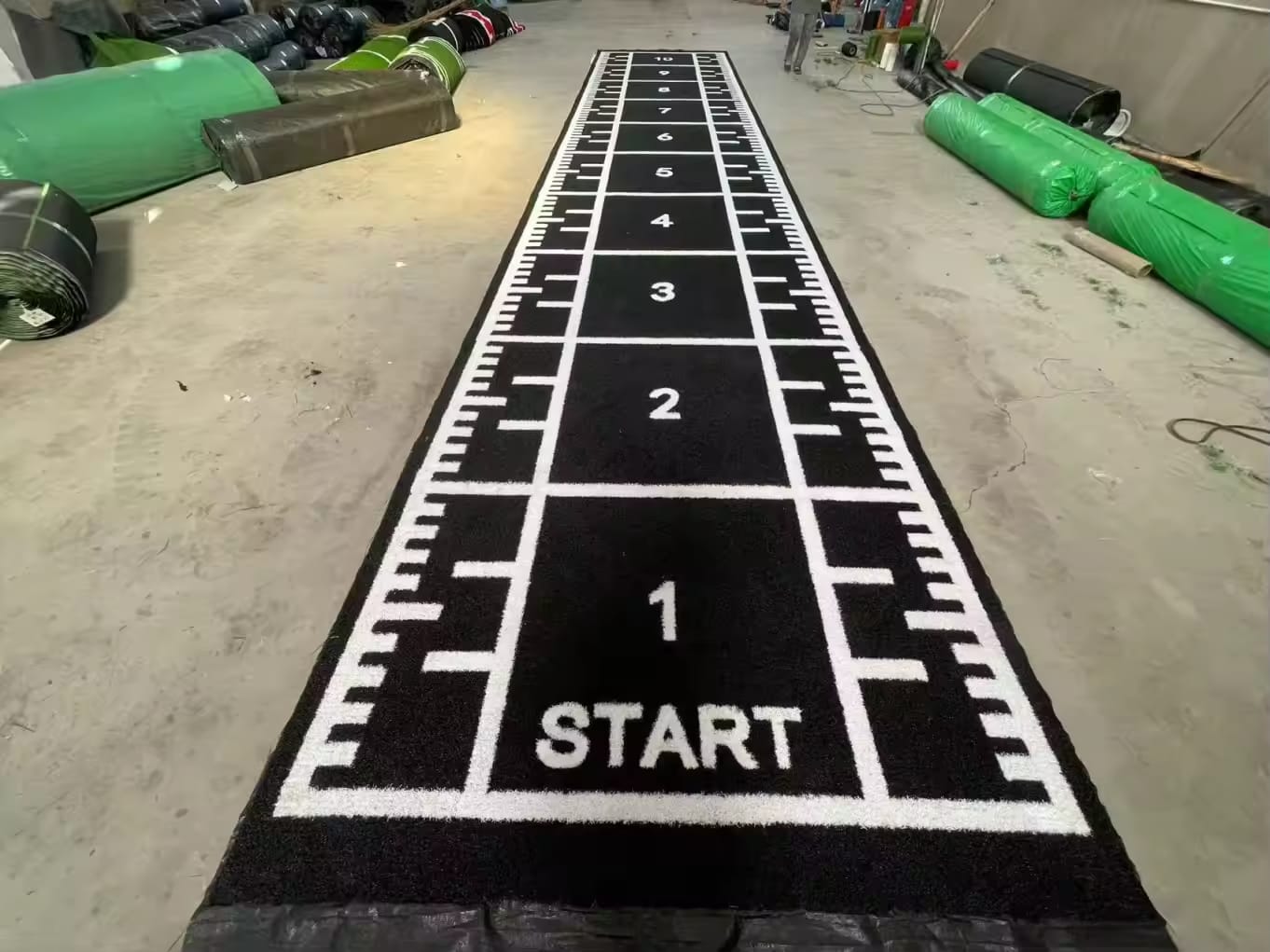 Artificial marked turf gym grass