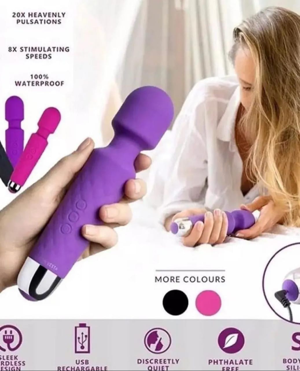 Powerful magic wand vibrator